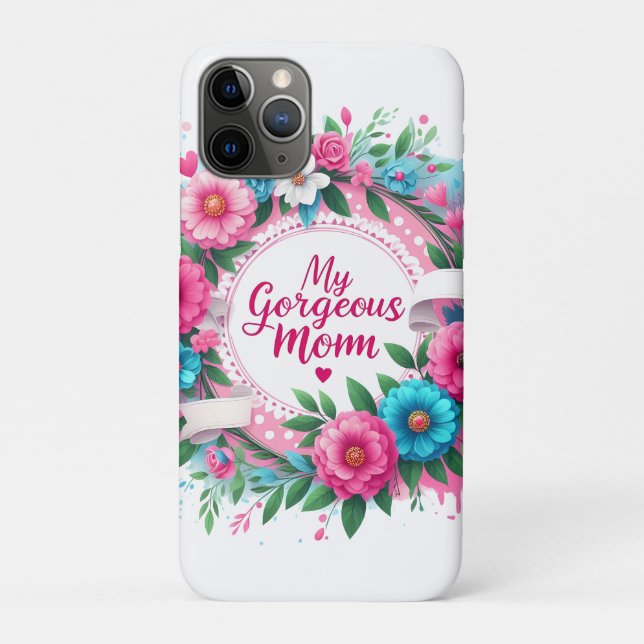 Capa Para iPhone 11 Pro Dia de as mães Palavras "Minha Mãe Gordinha" (Verso)