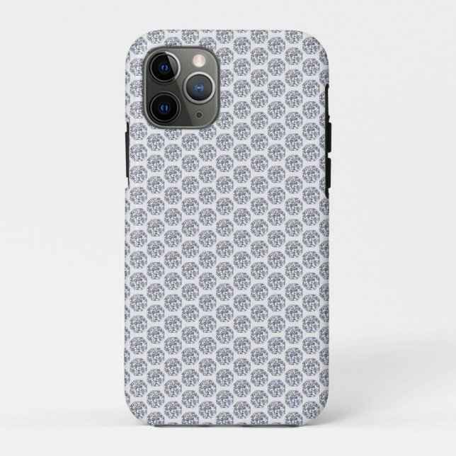 Capa Para iPhone 11 Pro Diamante com brilho em prata (Verso)