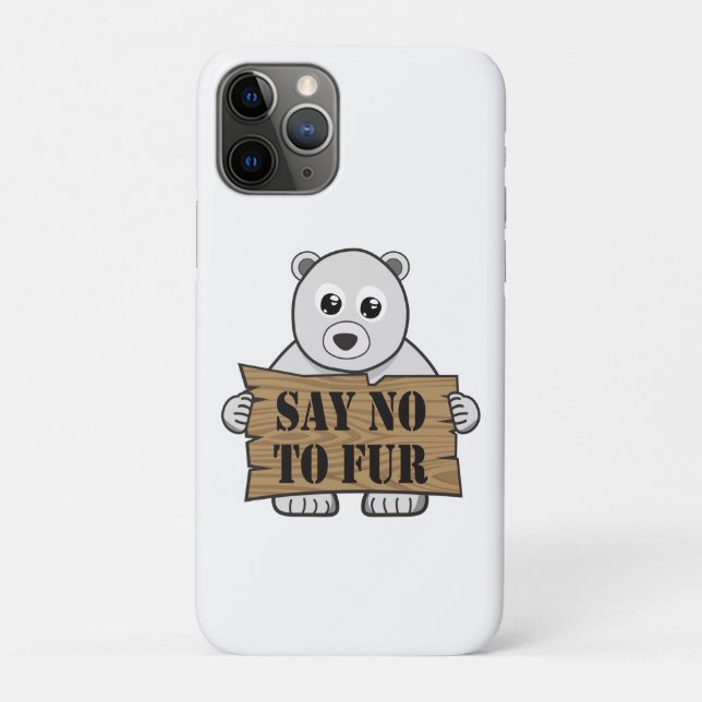 Capa Para iPhone 11 Pro Diga "não" à fur (Verso)