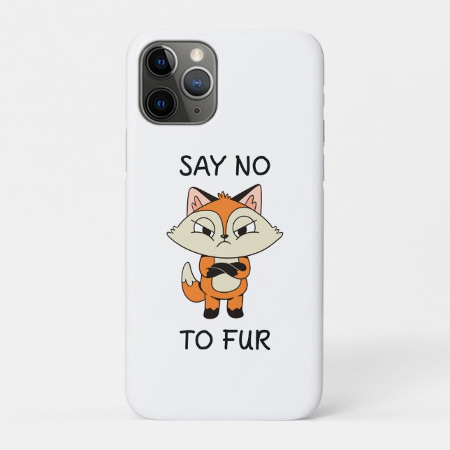 Capa Para iPhone 11 Pro Diga não à Pele - Raposa Triste (Verso)