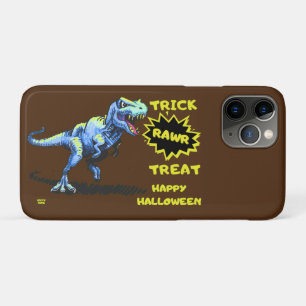 Capa Para iPhone 11 Pro Dinossauro Dia de as Bruxas engraçado "TRICK RAWR