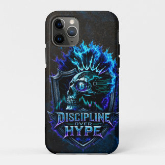 Capa Para iPhone 11 Pro Disciplina Sobre Hype Blue Grunge Bitcoin