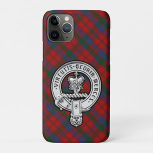Capa Para iPhone 11 Pro Donnachaidh (Robertson) Red Tartan Crest