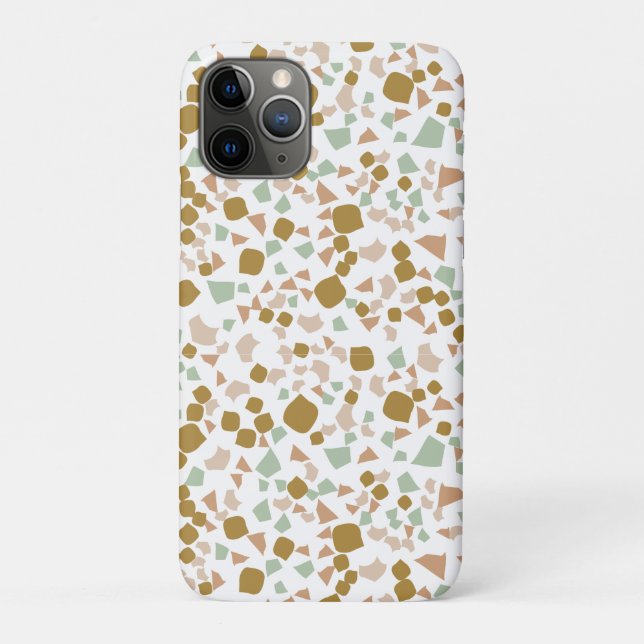 Capa Para iPhone 11 Pro Dourado terrazzo Mínimo moderno (Verso)