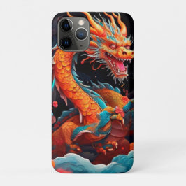 Capa Para iPhone 11 Pro Dragão colorido de Ano Novo chinês