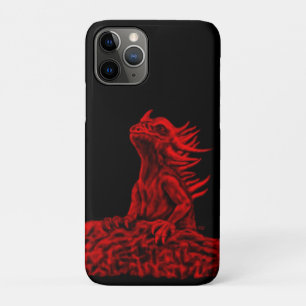 Capa Para iPhone 11 Pro Dragão vermelho pequeno