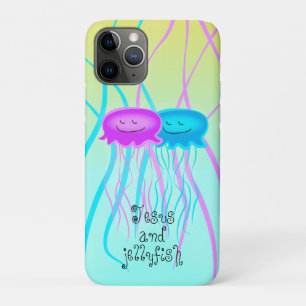 Capa Para iPhone 11 Pro Duas Jellyfish de desenho animado