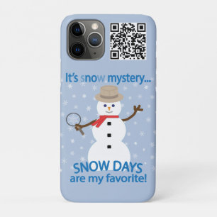Capa Para iPhone 11 Pro É o detetive misterioso Snowman Pink QR