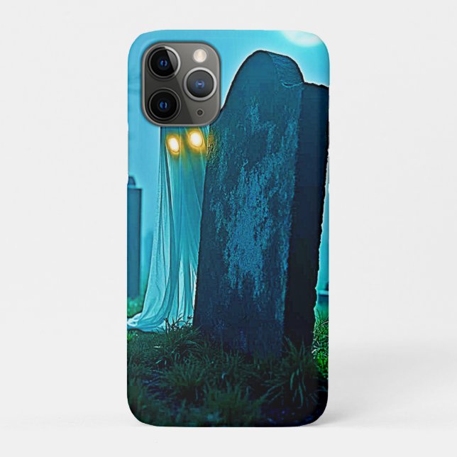 Capa Para iPhone 11 Pro Eerie Glimpse de Graveyard Ghost (Verso)