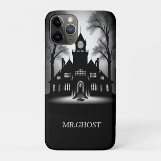 Capa Para iPhone 11 Pro Eerie Gothic Mansion Silhouette