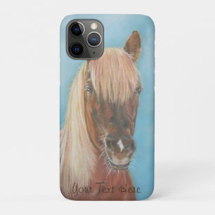 Capa Para iPhone 11 Pro égua de castanho-equino com cavalo marrom-loiro