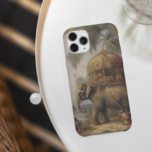 Capa Para iPhone 11 Pro Elefante de cena botânica com howdah também