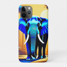 Capa Para iPhone 11 Pro Elefante Místico: Jornada da Floresta Sunset