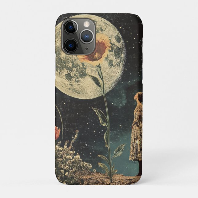 Capa Para iPhone 11 Pro Elegância Lua - Mulher com Lua (Verso)