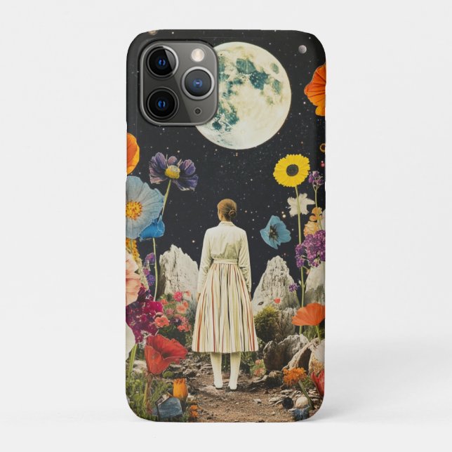 Capa Para iPhone 11 Pro Elegância Lua - Visão Traseira da Mulher com Lua 3 (Verso)