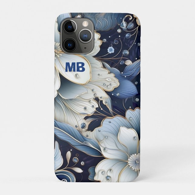 Capa Para iPhone 11 Pro Elegante Floral (Verso)