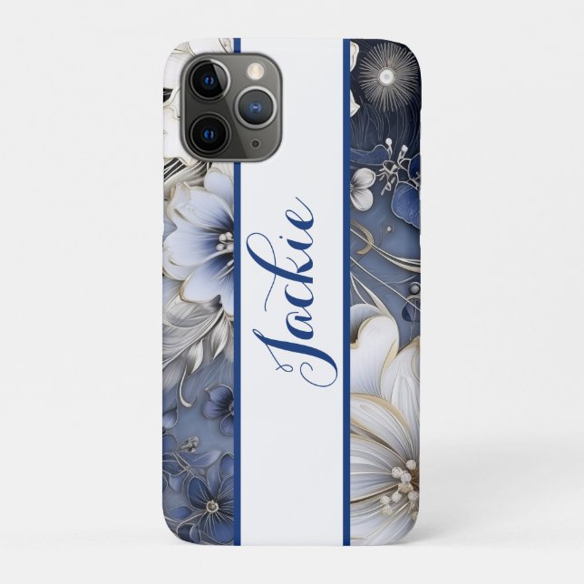 Capa Para iPhone 11 Pro Elegante Floral (Verso)