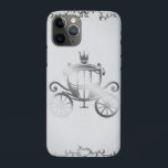 Capa Para iPhone 11 Pro Elegante História da Princesa Branca da Carruagem<br><div class="desc">Estojo de Telefone de Vidro Cristal Rosa Glam de Estilo Designer.</div>