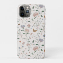 Elegante Toile-De-Jouy de Flor Silvestre e Borbole