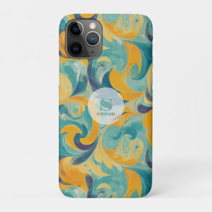 Capa Para iPhone 11 Pro Emerald Green e Dourada Abstrato inspirada em Pais