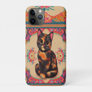 Capa Para iPhone 11 Pro Encantadora Borda Vibrada de Gatos TortoisesInfern