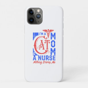 Capa Para iPhone 11 Pro Enfermeira Cat Mamãe - Presente Engraçado para Enf