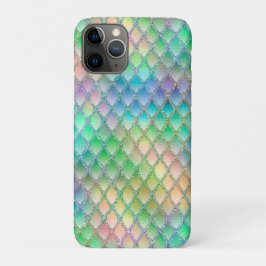 Capa Para iPhone 11 Pro Escamas de Dragão Arco-íris Pastel Brilhante e Pur