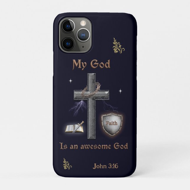 Capa Para iPhone 11 Pro Escritura Bíblica (Verso)