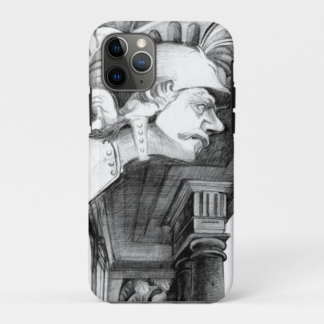 Capa Para iPhone 11 Pro Escultura de Arte Lápis do Castelo (Verso)