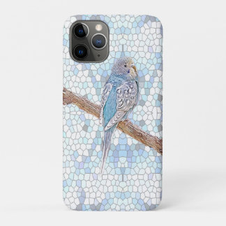 Capa Para iPhone 11 Pro Espetáculo azul-cúmulo em fundo mosaico