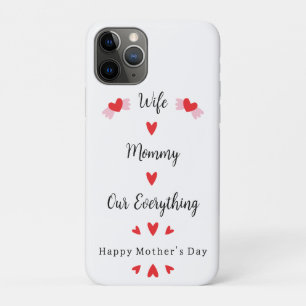 Capa Para iPhone 11 Pro Esposa Mamãe Nosso Tudo Doce Dia das Mães