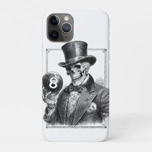 Capa Para iPhone 11 Pro Esqueleto Vintage com Cartola e Bola 8