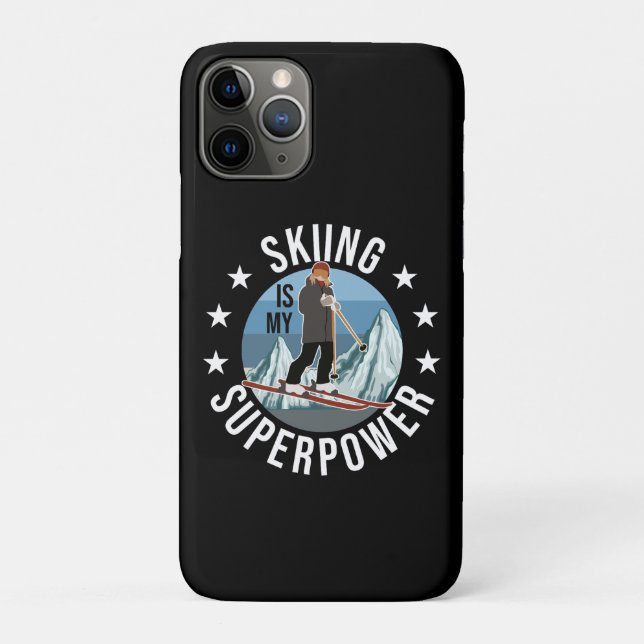 Capa Para iPhone 11 Pro Esqui É Minha Superpotência (Verso)