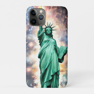 Capa Para iPhone 11 Pro Estátua Da Liberdade Fogos De Artifício Dia Da Ind