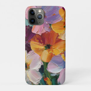 Capa Para iPhone 11 Pro Estojo de iPhone com Pintura Floral Vibrante em Im