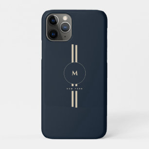 Capa Para iPhone 11 Pro Estojo de iPhone Luxo Dourado Monograma Inicial Me