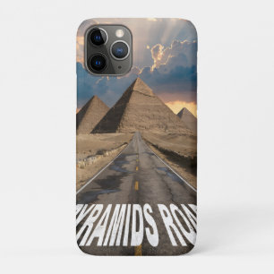 Capa Para iPhone 11 Pro Estrada das Pirâmides Arte Marco do Deserto Egito