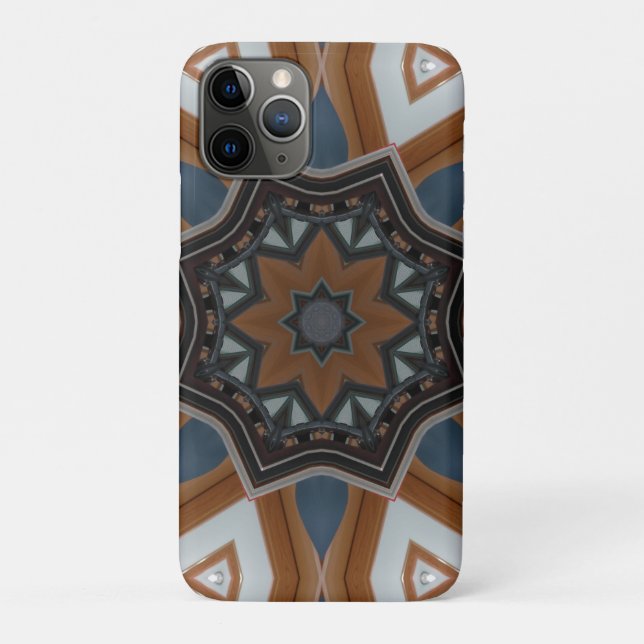 Capa Para iPhone 11 Pro Estrela marrom caleidoscópio (Verso)