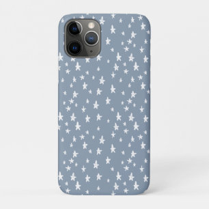 Capa Para iPhone 11 Pro Estrelas Brancas, Azuis e Brancas