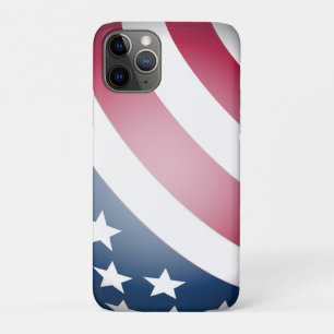 Capa Para iPhone 11 Pro Estrelas e faixas vermelhas, brancas e azuis, band