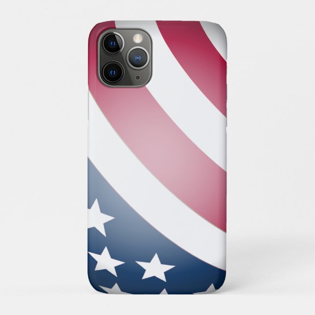 Capa Para iPhone 11 Pro Estrelas e faixas vermelhas, brancas e azuis, band (Verso)
