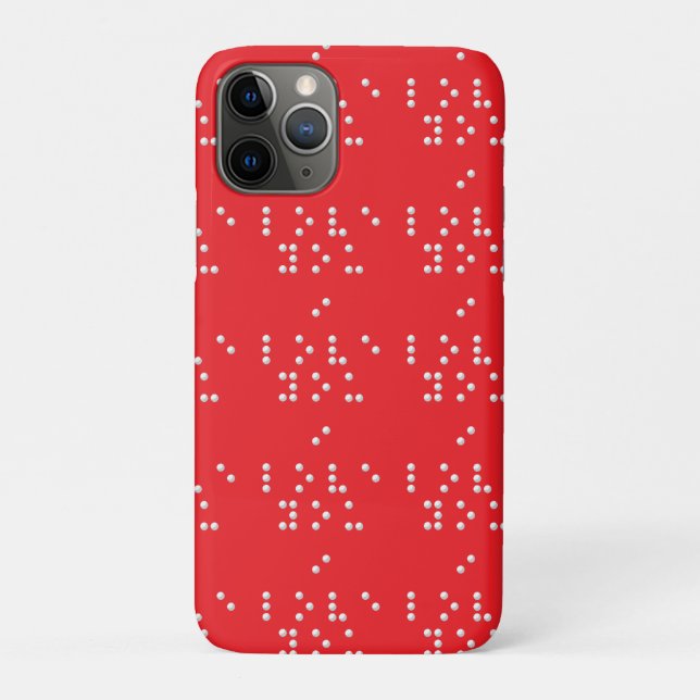 Capa Para iPhone 11 Pro Eu amo você (Braille) (Verso)