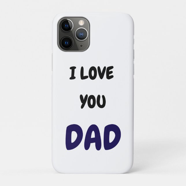 Capa Para iPhone 11 Pro Eu amo você pai Elegante e Moderno  (Verso)