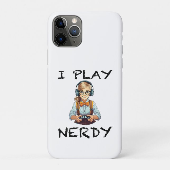 Capa Para iPhone 11 Pro Eu jogo uma garota nerd (Verso)