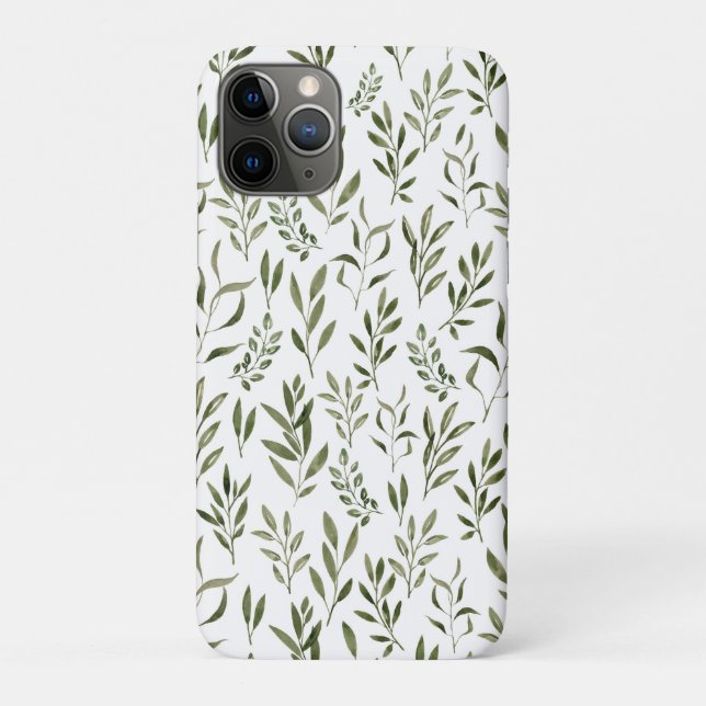 Capa Para iPhone 11 Pro Eucalyptus Greenery deixa padrão   (Verso)