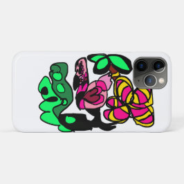 Capa Para iPhone 11 Pro Exibir vibração de flamingo rosa