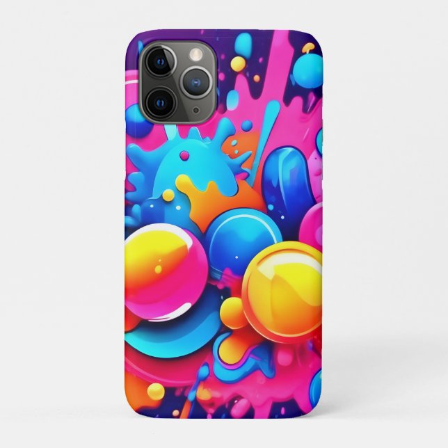 Capa Para iPhone 11 Pro Explosão de bolha colorida (Verso)