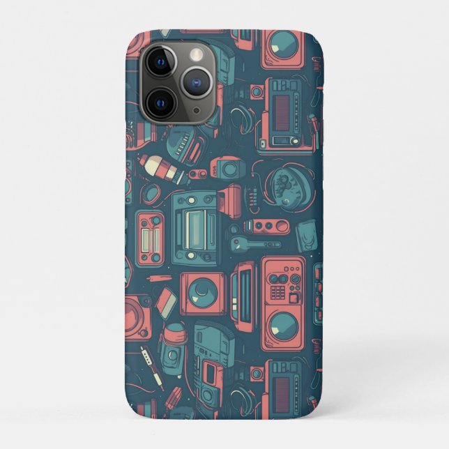 Capa Para iPhone 11 Pro Explosão do passado: tecnologia da anos 80 (Verso)
