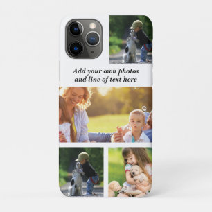 Capa Para iPhone 11 Pro Faça sua própria colagem de fotos e texto