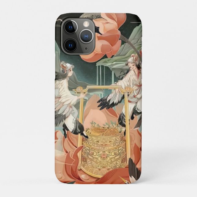 Capa Para iPhone 11 Pro fada de guindaste (Verso)